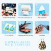imageHTVRONT 30 Pcs Rectangle Sublimation Keychain Blanks Bulk with 50 Pcs Wood Earring Blanks Bulk  Heat Transfer Blanks Double Sided