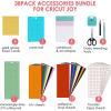 imageHTVRONT 38PCS Accessories Bundle Compatible with Cricut Joy Accessories and Supplies Include Heat Transfer Adhesive Vinyl Sheets Insert Cards Set Cutting Mat and Weeding Tools for Starter Kit