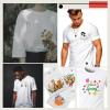 imageHTVRONT 5 Pack Polyester Sublimation TShirts Blanks  White Blank Crew Neck Short Sleeve Sublimation Shirts
