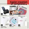 imageHTVRONT 5 Pack Polyester Sublimation TShirts Blanks  White Blank Crew Neck Short Sleeve Sublimation Shirts