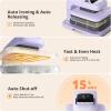 imageHTVRONT Auto Heat Press 2  Heat Press Machine for T Shirts with Adjustable Pressure ampamp Higher Heating Height Heats Up Fast ampamp Evenly Heat Press 15x15 for HTV Sublimation Heat Transfer ProjectsLavender Purple