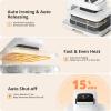 imageHTVRONT Auto Heat Press 2  Heat Press Machine for T Shirts with Adjustable Pressure ampamp Higher Heating Height Heats Up Fast ampamp Evenly Heat Press 15x15 for HTV Sublimation Heat Transfer ProjectsDaisy White
