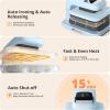 imageHTVRONT Auto Heat Press 2  Heat Press Machine for T Shirts with Adjustable Pressure ampamp Higher Heating Height Heats Up Fast ampamp Evenly Heat Press 15x15 for HTV Sublimation Heat Transfer ProjectsBubble Blue