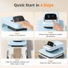 imageHTVRONT Auto Heat Press 2  Heat Press Machine for T Shirts with Adjustable Pressure ampamp Higher Heating Height Heats Up Fast ampamp Evenly Heat Press 15x15 for HTV Sublimation Heat Transfer ProjectsBubble Blue