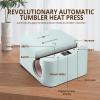 imageHTVRONT Auto Tumbler Heat Press Machine  Mug Heat Press Heat Up Fast ampamp Even Professional Tumbler Press HighSecurity for 295318inch Sublimation Tumblers Cups Glasses and Mugs BlueBlue