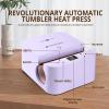 imageHTVRONT Auto Tumbler Heat Press Machine  Mug Heat Press Heat Up Fast ampamp Even Professional Tumbler Press HighSecurity for 295318inch Sublimation Tumblers Cups Glasses and Mugs BluePurple