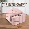 imageHTVRONT Auto Tumbler Heat Press Machine  Mug Heat Press Heat Up Fast ampamp Even Professional Tumbler Press HighSecurity for 295318inch Sublimation Tumblers Cups Glasses and Mugs BluePink