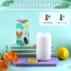 imageHTVRONT Auto Tumbler Heat Press Machine with 8 Pack Frosted Sublimation Glass Blank with Bamboo Lid