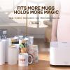 imageHTVRONT Auto Tumbler Heat Press Machine with 8 Pack Frosted Sublimation Glass Blank with Bamboo Lid