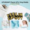 imageHTVRONT Black Flock HTV Heat Transfer Vinyl12 x 6FT Flock HTV Vinyl Roll for TShirts Flocked Iron on Vinyl for All Cutting Machines Easy to Cut ampamp Weed BlackYellow