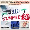 imageHTVRONT Black Flock HTV Heat Transfer Vinyl12 x 6FT Flock HTV Vinyl Roll for TShirts Flocked Iron on Vinyl for All Cutting Machines Easy to Cut ampamp Weed BlackWhite