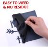 imageHTVRONT Black Heat Transfer Vinyl Bundle 16 Pack Iron on Vinyl 12x10inch Easy Weed HTV Vinyl for TShirt with Teflon Sheet