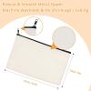 imageHTVRONT Blank Canvas Makeup Bags 20 Pack Sublimation Blanks Cosmetic Bags DIY Heat Transfer Canvas Pen Case Pencil Bags Beige MultiPurpose Travel Toiletry Zipper Bags 20pcs 83  5 Inch