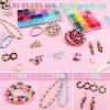 imageHTVRONT Bracelets Making Kit 16300 PCS 56 Colors Flat Polymer Clay Bead set Craft Gift Jewelry Accessory Supplies