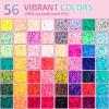imageHTVRONT Bracelets Making Kit 16300 PCS 56 Colors Flat Polymer Clay Bead set Craft Gift Jewelry Accessory Supplies