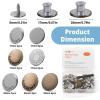 imageHTVRONT Buttons for Jeans 32 Sets Jean Buttons Replacement 17mmampamp20mm No Sew Adjustable Metal Jean Buttons for Loose Jeans Repair Kit with Threads Rivets and Screwdriver32pcs 17mm20mm