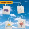 imageHTVRONT Canvas Tote Bag 6 Pack  10 Oz Sublimation Tote Bags Blank Lightweight Reusable Grocery Bags Sustainable Eco Friendly Use for DIY Gift Bags Heat Transfer Sublimation