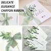 imageHTVRONT Chiffon Silk Ribbon 15quot x 7Yd Soft Handmade Fringe Frayed Edged Baby Shower Bridal Bouquets Wedding Invitation Decor PurpleSage Green
