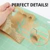 imageHTVRONT Cow Print HTV Vinyl  12quot x 8ft Cow Printed Animal Pattern Iron on Vinyl for Cricut ampamp Silhouette Cameo Cow Printed Heat Transfer Vinyl for Shirts  Easy to Cut ampamp Weed for Heat Vinyl DesignBLight Gold Glitter
