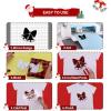 imageHTVRONT Cow Print HTV Vinyl  12quot x 8ft Cow Printed Animal Pattern Iron on Vinyl for Cricut ampamp Silhouette Cameo Cow Printed Heat Transfer Vinyl for Shirts  Easy to Cut ampamp Weed for Heat Vinyl DesignABlack Red Plaid