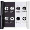 imageHTVRONT Cow Print HTV Vinyl  12quot x 8ft Cow Printed Animal Pattern Iron on Vinyl for Cricut ampamp Silhouette Cameo Cow Printed Heat Transfer Vinyl for Shirts  Easy to Cut ampamp Weed for Heat Vinyl DesignCWhite and Black