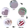imageHTVRONT Cow Print HTV Vinyl  12quot x 8ft Cow Printed Animal Pattern Iron on Vinyl for Cricut ampamp Silhouette Cameo Cow Printed Heat Transfer Vinyl for Shirts  Easy to Cut ampamp Weed for Heat Vinyl DesignBRainbow Silver Glitter