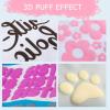 imageHTVRONT Cow Print HTV Vinyl  12quot x 8ft Cow Printed Animal Pattern Iron on Vinyl for Cricut ampamp Silhouette Cameo Cow Printed Heat Transfer Vinyl for Shirts  Easy to Cut ampamp Weed for Heat Vinyl DesignDPink Puff