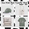 imageHTVRONT Cow Print HTV Vinyl  12quot x 8ft Cow Printed Animal Pattern Iron on Vinyl for Cricut ampamp Silhouette Cameo Cow Printed Heat Transfer Vinyl for Shirts  Easy to Cut ampamp Weed for Heat Vinyl DesignAAnimal Printed