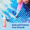 imageHTVRONT Diamond Painting Sealer  300 ml Diamond Painting Glue Sealer with Brush Protects Your Project and Make Sparkle Fast Drying ampamp Easy to Spread Works Great for Puzzles Diamond Paintings