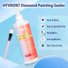 imageHTVRONT Diamond Painting Sealer  300 ml Diamond Painting Glue Sealer with Brush Protects Your Project and Make Sparkle Fast Drying ampamp Easy to Spread Works Great for Puzzles Diamond Paintings