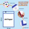 imageHTVRONT Dry Erase Pockets  10 Packs Dry Erase Sleeves 10x14 Colorful Clear Pocket Sleeves  Reusable Plastic Sheet Protectors Teacher School Classroom Organization Shop Job Ticket Holders