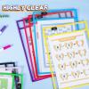 imageHTVRONT Dry Erase Pockets  10 Packs Dry Erase Sleeves 10x14 Colorful Clear Pocket Sleeves  Reusable Plastic Sheet Protectors Teacher School Classroom Organization Shop Job Ticket Holders