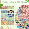 imageHTVRONT Floral Heat Transfer Vinyl  12quotx10quot Watercolor Flower Iron On Vinyl Sheets 11 Packs Pattern HTV with 1 Teflon Sheet Patterned HTV Vinyl Bundle for Spring Clothing Costume