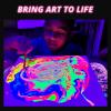 imageHTVRONT Glow in the Dark Paint  60ml Neon Paint 9 Colors  Acrylic Glow Paint Black Light  Fluorescent Paint for Art Project Indoor Rock Wood Fabric Kids Waterproof Pigments 203oz