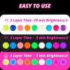 imageHTVRONT Glow in the Dark Paint  60ml Neon Paint 9 Colors  Acrylic Glow Paint Black Light  Fluorescent Paint for Art Project Indoor Rock Wood Fabric Kids Waterproof Pigments 203oz