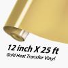 imageHTVRONT Gold HTV Heat Transfer Vinyl  12quot x 25ft Gold Vinyl for Shirts  Easy to Cut ampamp Weed Iron on VinylGold