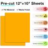 imageHTVRONT HTV Heat Transfer Vinyl 13 Pack HTV Vinyl Sheets 12quot x 10quot Iron on Vinyl for T Shirts 10 Assorted Premium Colors Heat Transfer Vinyl for All Cutting MachinesYellow