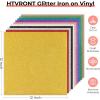 imageHTVRONT HTV Heat Transfer Vinyl Bundle  100 Pack 12  10in Heat Transfer Vinyl for TShirt 43 Assorted Colors HTV Vinyl Bundle for All Cutter Machine Easy to Cut ampamp Weed ampamp Transfer Iron on VinylGlitter HTV