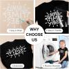 imageHTVRONT HTV Heat Transfer Vinyl Bundle  100 Pack 12  10in Heat Transfer Vinyl for TShirt 43 Assorted Colors HTV Vinyl Bundle for All Cutter Machine Easy to Cut ampamp Weed ampamp Transfer Iron on VinylWhite 1