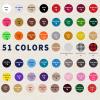 imageHTVRONT HTV Vinyl Heat Transfer Vinyl Bundle70 Pack Iron on Vinyl for t Shirts 51 Assorted Colors HTV Sheets with Weeding Hooks and Teflon Sheet