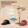 imageHTVRONT Hat Press Machine  Hat Press Heat Machine for CapsHatsPillows Quickly and Evenly  Hat Heat Press Machine for Vinyl Sublimation Heat Transfer Projects light greenHat Press