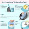 imageHTVRONT Hat Press Machine  Hat Press Heat Machine for CapsHatsPillows Quickly and Evenly  Hat Heat Press Machine for Vinyl Sublimation Heat Transfer Projects light greenHat Press Blue