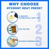 imageHTVRONT Heat Press Machine for T Shirts 10quotX10quot Portable Tshirt Press Machine Fast Heatup Iron Press Heat Transfer Machine for Hat VinylSublimation BlueYellow