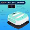 imageHTVRONT Heat Press Machine for T Shirts Portable Heat Press 10quotX10quot  Heat Up Fast ampamp Distribute Heat Evenly Tshirt Press Machine for Sublimation HTV Heat Transfer Projects Light Green