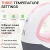 imageHTVRONT Heat Press Mini Iron for Crafting Mini Heat Press Machine for T Shirts AutoOff Small Heat Press Portable Iron Press for Heating TransferPinkPink