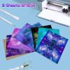 imageHTVRONT Neon Heat Transfer Vinyl  12 Pack HTV with 11 Assorted Colors and 1 Teflon Sheet Compatible with Cricut Cutting Machine ampamp Silhouette Cameo  12x10ingalaxy htv