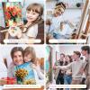 imageHTVRONT Paint by Number Kits for Adults Beach Sunset Couple Easy Paint by Numbers Kits for Beginner Adult Paint by Numbers on Canvas for Relax Gift Home Wall Decor 16x20inSeaside Town