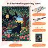 imageHTVRONT Paint by Number Kits for Adults Beach Sunset Couple Easy Paint by Numbers Kits for Beginner Adult Paint by Numbers on Canvas for Relax Gift Home Wall Decor 16x20inLily of The Valley