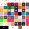 imageHTVRONT Pink Heat Transfer Vinyl  13 Sheets Hot Pink HTV Vinyl in 12 Assorted Colors Red Iron on Vinyl for Cricut ampamp Cameo  Easy to Cut ampamp WeedMulticolor