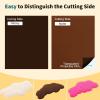 imageHTVRONT Puff Vinyl Heat Transfer  9Pcs Pastel Puff HTV Vinyl in 4 Assorted Candy Colors3D Puff Heat Transfer Vinyl for TShirts12quotx10quot Puff Iron on Vinyl Compatible with Cricut Cutting MachineBrown